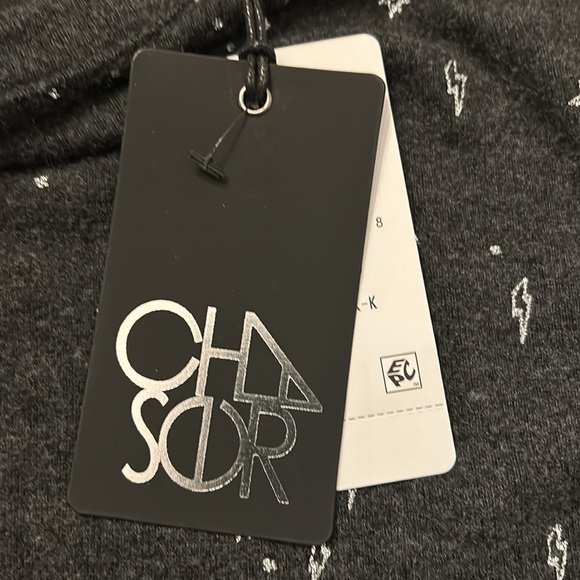 Chaser Charcoal Gray / Silver Bolt / Star Sweater.  Girls 14 NWT - Picture 5 of 8